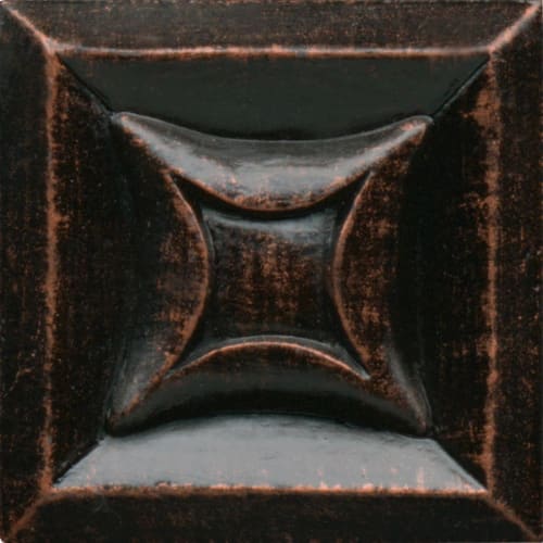Armor in Oil Rub Bronze - Deco 2 X 2 - Style 3 Metal Tile