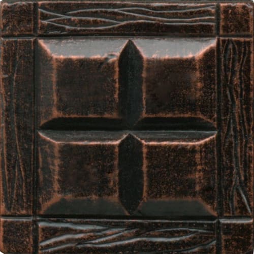 Armor in Oil Rub Bronze - Deco 2 X 2 - Style 4 Metal Tile