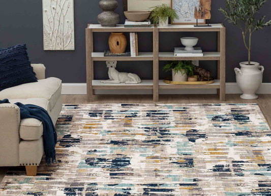 Provenance Majolica Blue in Majolica Blue 6'6"x9'6" Area Rugs