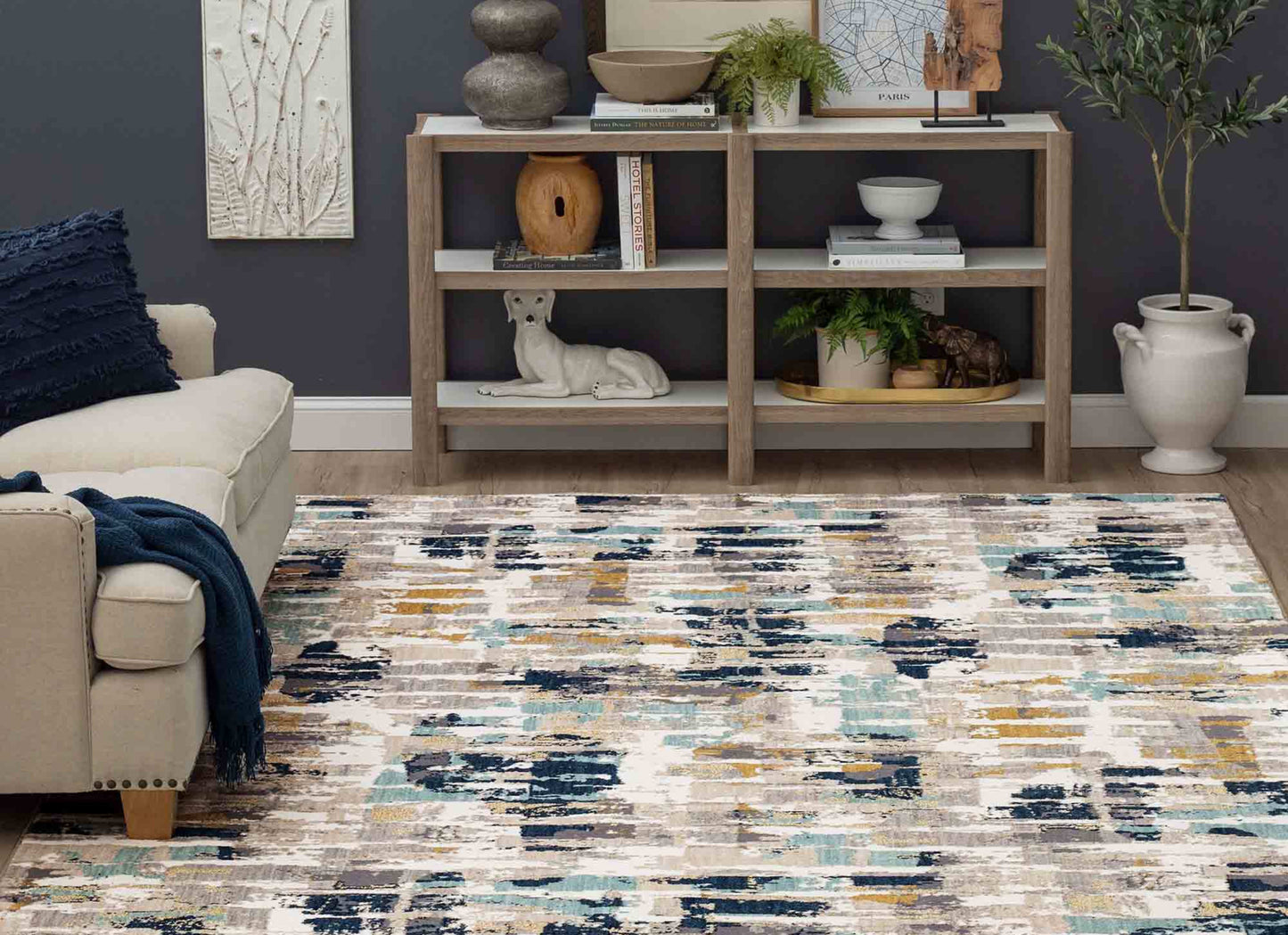 Provenance Majolica Blue in Majolica Blue 9'6"x12'11" Area Rugs