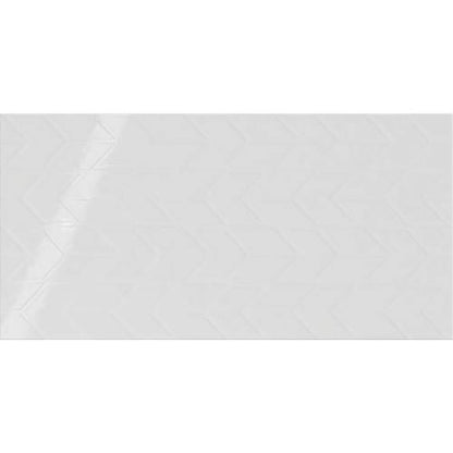 Showscape in Stylish White Chevron 12x24 Tile