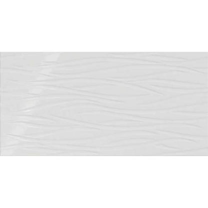 Showscape in Stylish White Brushstroke 12x24 Tile