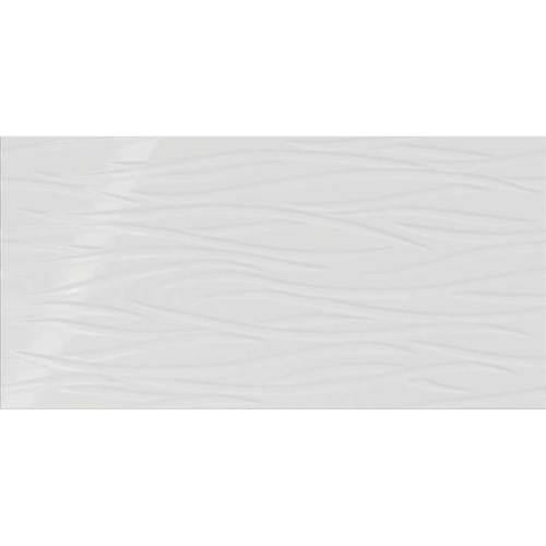 Showscape in Stylish White Brushstroke 12x24 Tile