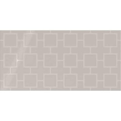Showscape in Soft Gray Square Lattice 12x24 Tile