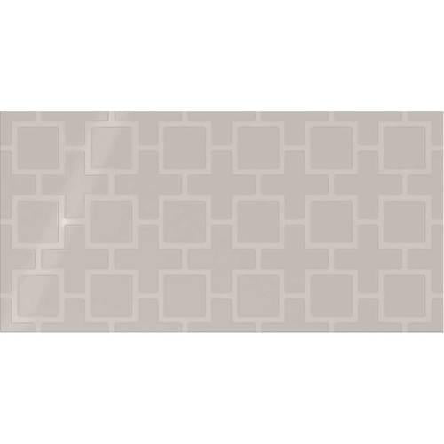 Showscape in Soft Gray Square Lattice 12x24 Tile