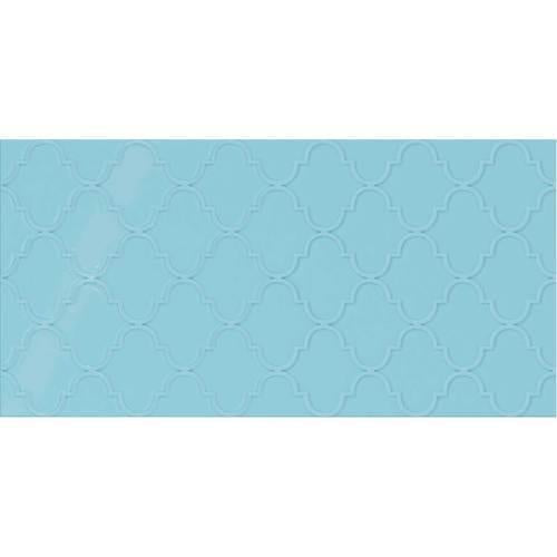 Showscape in Crisp Blue Arabesque 12x24 Tile