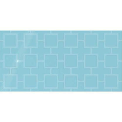 Showscape in Crisp Blue Square Lattice 12x24 Tile