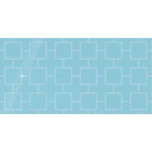 Showscape in Crisp Blue Square Lattice 12x24 Tile