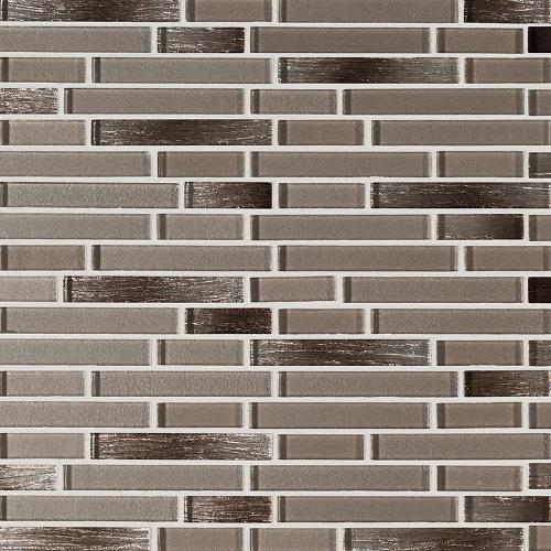 Champagne in Blend Interlocking Glass Tile