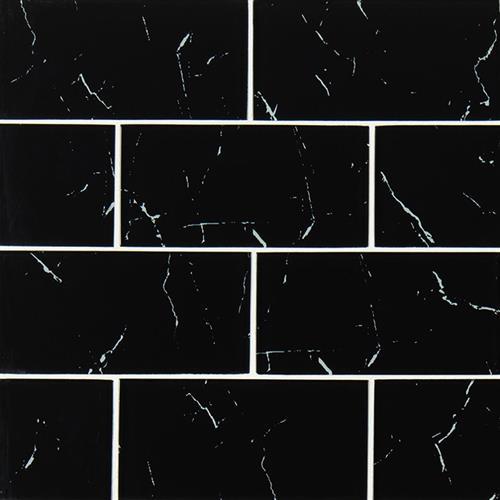 Nero in Marquina - 3x6 Glass Tile