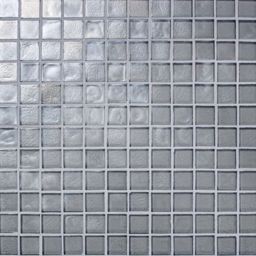 Uniquely Oceanside - Irid 1 x 1 in Silverlight Glass Tile