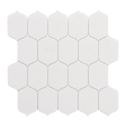 Lantern in Thassos White Glass Tile