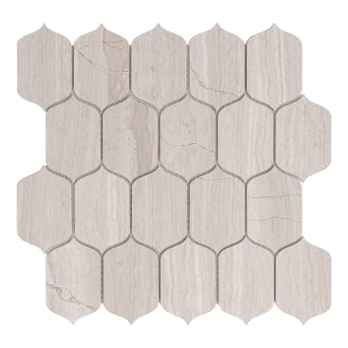 Lantern in White Wood Glass Tile