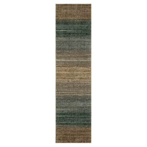 Wabi Sabi Teal in Teal 2'X8' Area Rugs