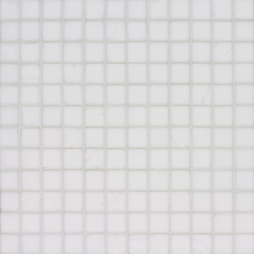 Uniquely Oceanside - Matte 1 x 1 in White Glass Tile