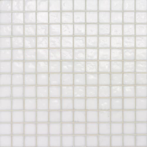 Uniquely Oceanside - Non Irid 1 x 1 in White Glass Tile