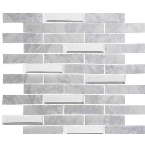 Beveled Castle in Whitecliff Hall 3 4/5x7/8 Natural Stone