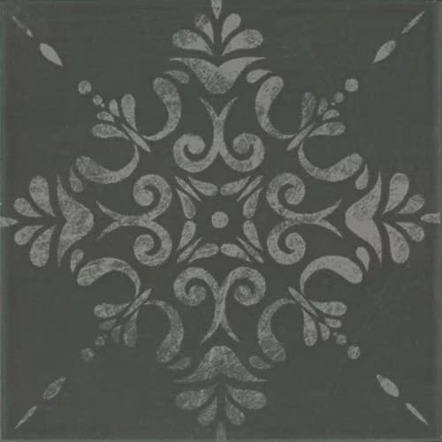 Moroccan Concrete in Aziza - Charcoal Tile