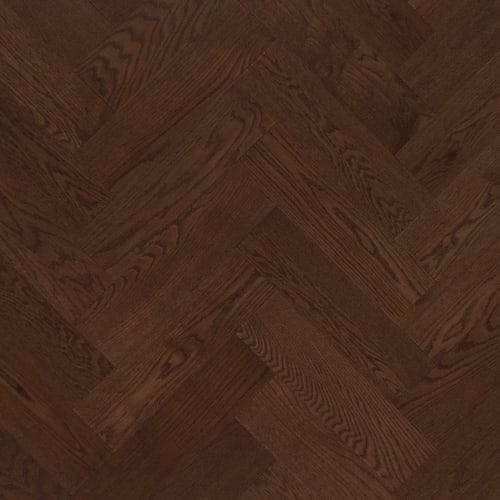 Admiration Engineered - Red Oak in Havana - 5" Herringbone Smooth Hardwood