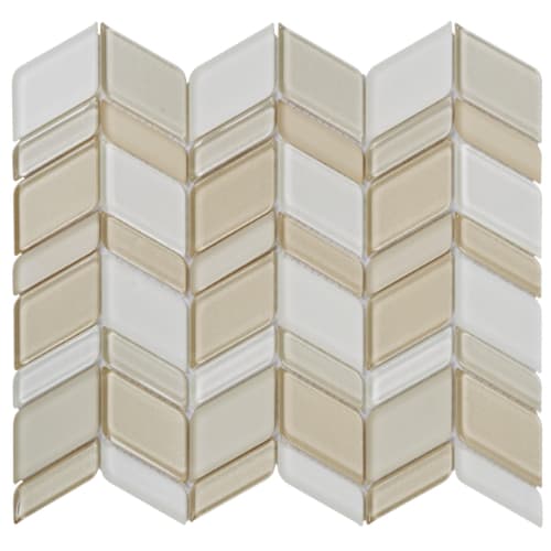 Speakeasy - Chevron in Ohh La La Blend Glass Tile