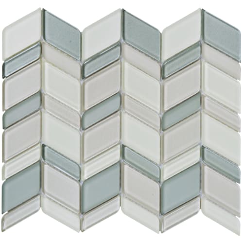 Speakeasy - Chevron in Starlet Blend Glass Tile