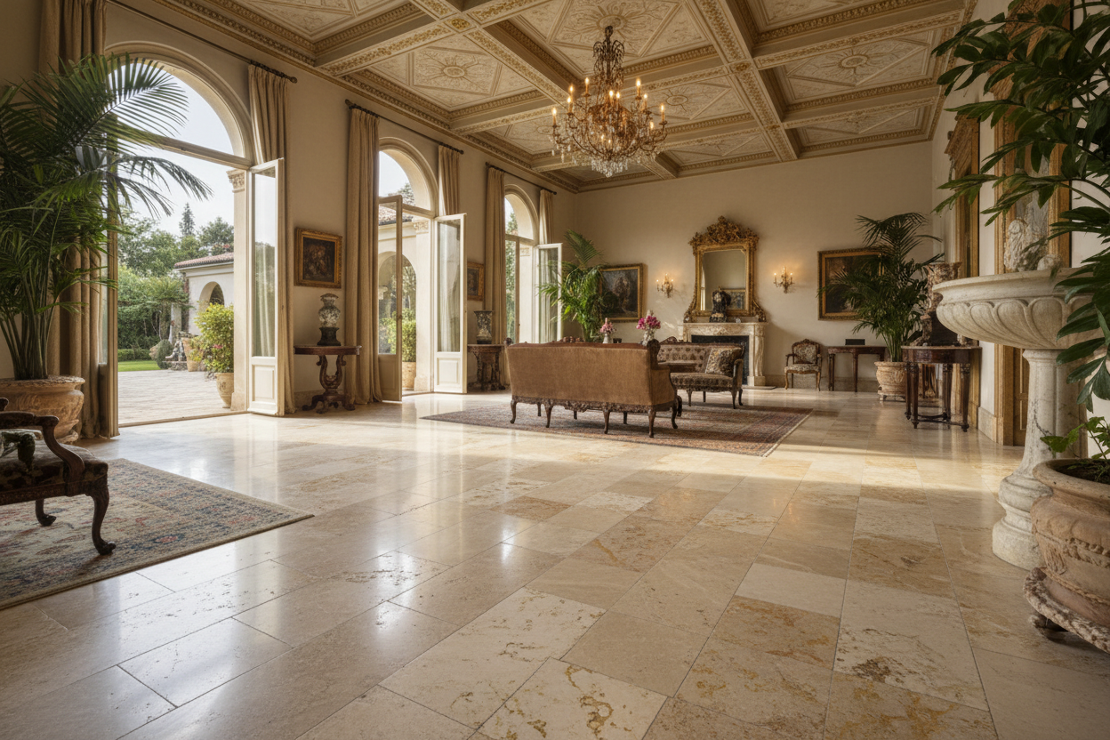 travertine flooring